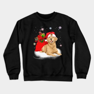 Christmas Santa Golden Retriever Crewneck Sweatshirt